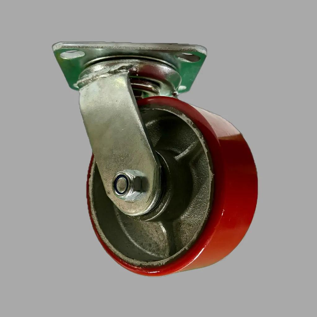 5inch 5x2 polyurethane swivel caster