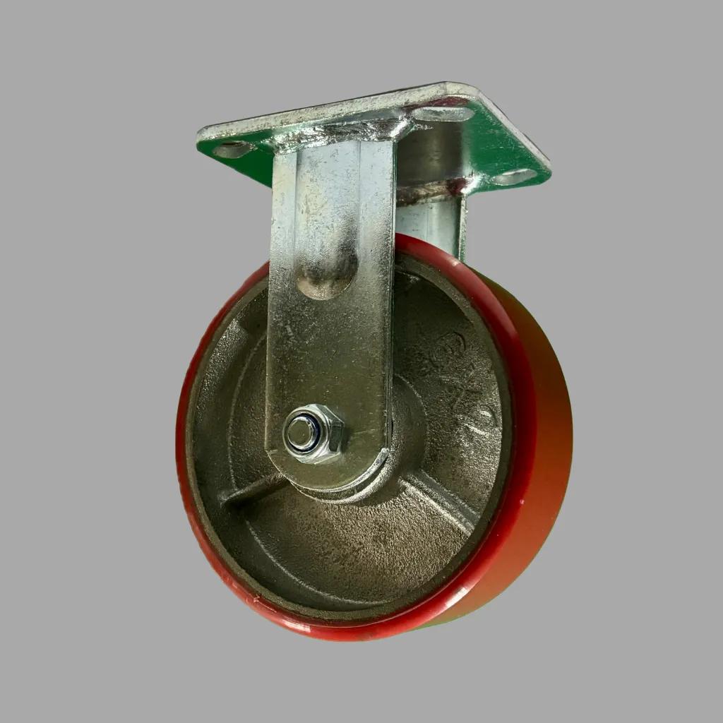 6 inch 6x2 polyurethane rigid caster